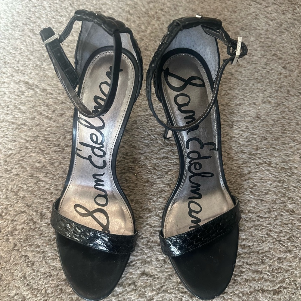 Sam Edelman Black Strappy Heels - Picture 2 of 3